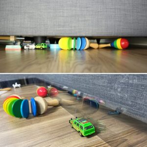 MISTIC COOL Under Couch Blocker, The Clear Blockers to Stop Toys, Small Pets